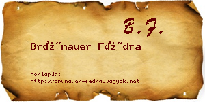 Brünauer Fédra névjegykártya